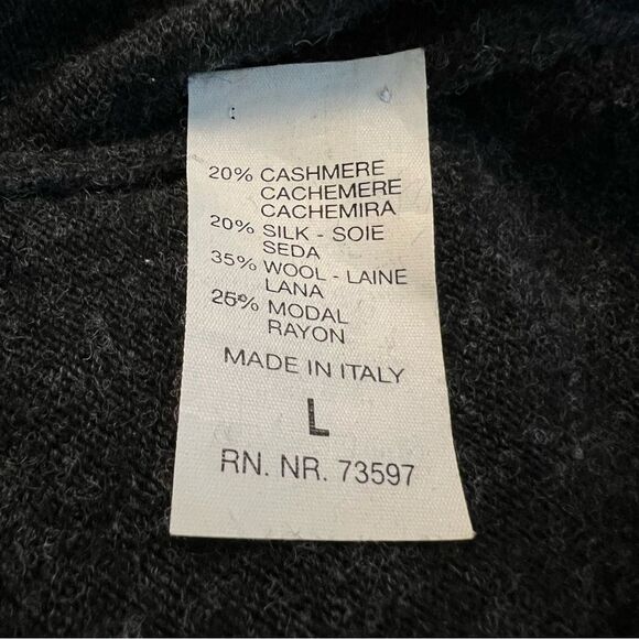 Raffi Mens Cashmere Wool Blend Polo Sweater Sz L Quiet Luxury Old Money Classic - Picture 8 of 8